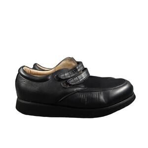 Mt Emey Shoes Womens 12 Comfort Oxford Lycra Casual Extra Wide Leather Black